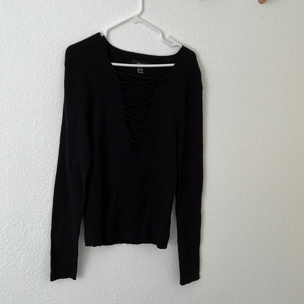 Black long sleeve stretchy material never been worn